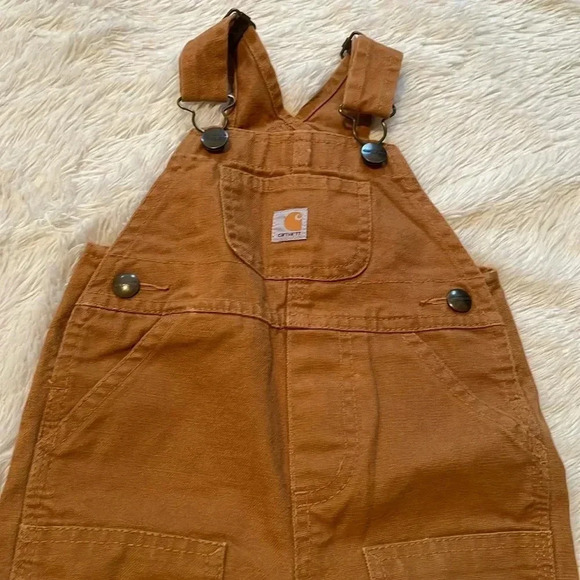 CARHARTT Boys’Canvas Overall flannel lined - Picture 7 of 13